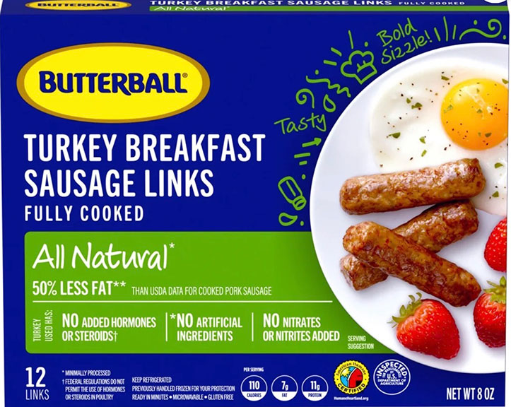 Butterball Turkey Breakfast Sausage Links - 8 oz