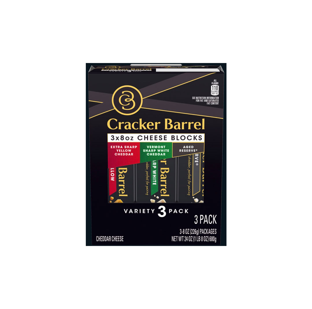 Cracker Barrel 3 Cheese Blocks - 24 oz