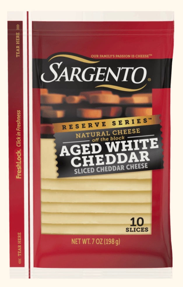 Sargento Aged White Sliced Cheddar - 7 oz