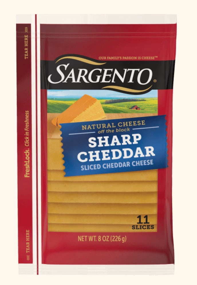 Sargento Sliced Sharp Cheddar - 8 oz