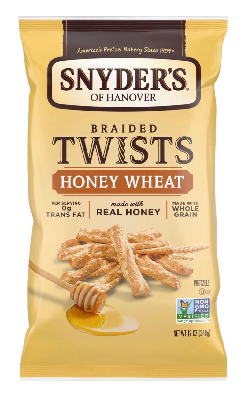 Snyders Braided Honey Wheat Pretzels 12 oz