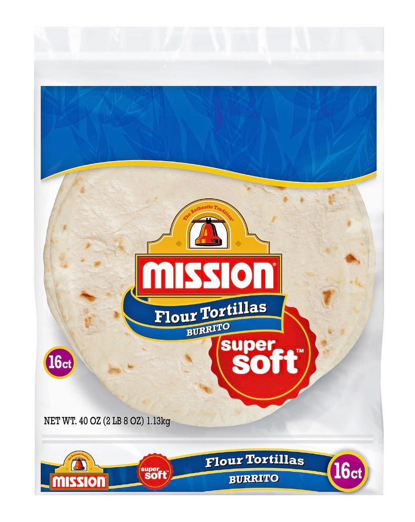 Mission Flour Tortillas Burrito 16 count 40 oz