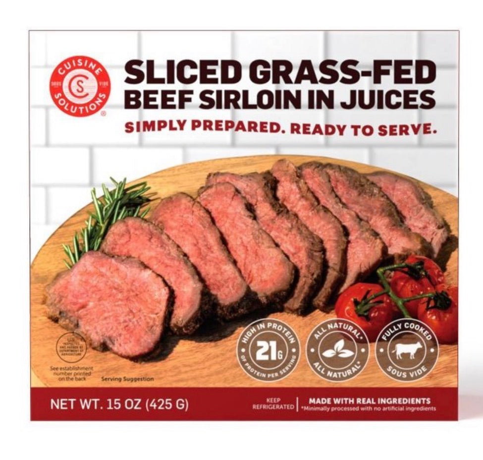 Cuisine Solutions Sliced Grass Beef Sirloin 15 oz