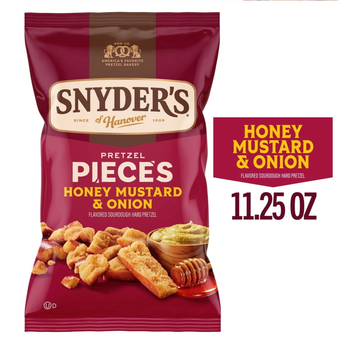 Snyder’s Pretzel Pieces Honey Mustard and Onion 11.25 oz