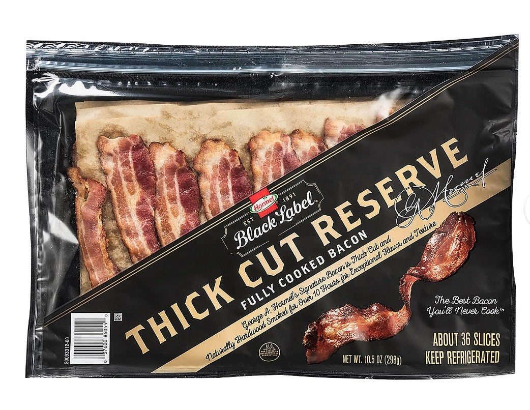 Thick Cut Reserve Bacon Fully Cooked 10.5oz