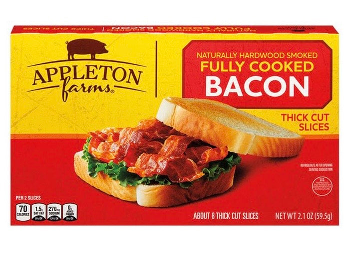 Appleton Farms Fully Cooked Bacon 2.1oz