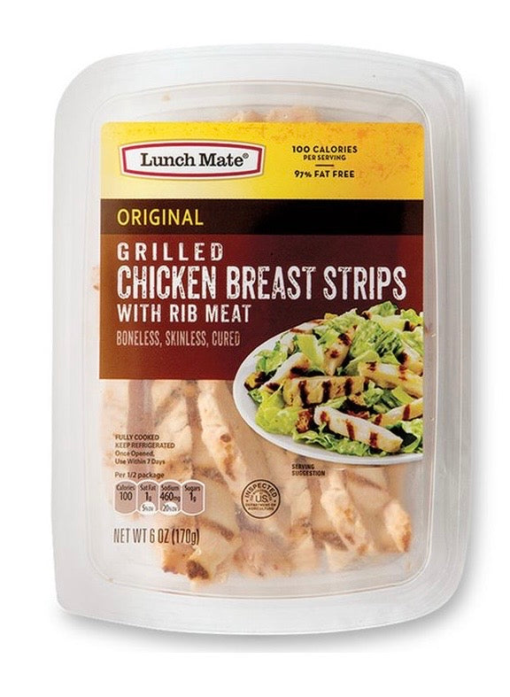 Grilled Chicken Breast Strips with Rib Meat 6oz