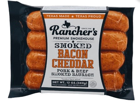 Ranchers Smoked Bacon and Cheddar Pork and Beef Smoked Sausage 12oz