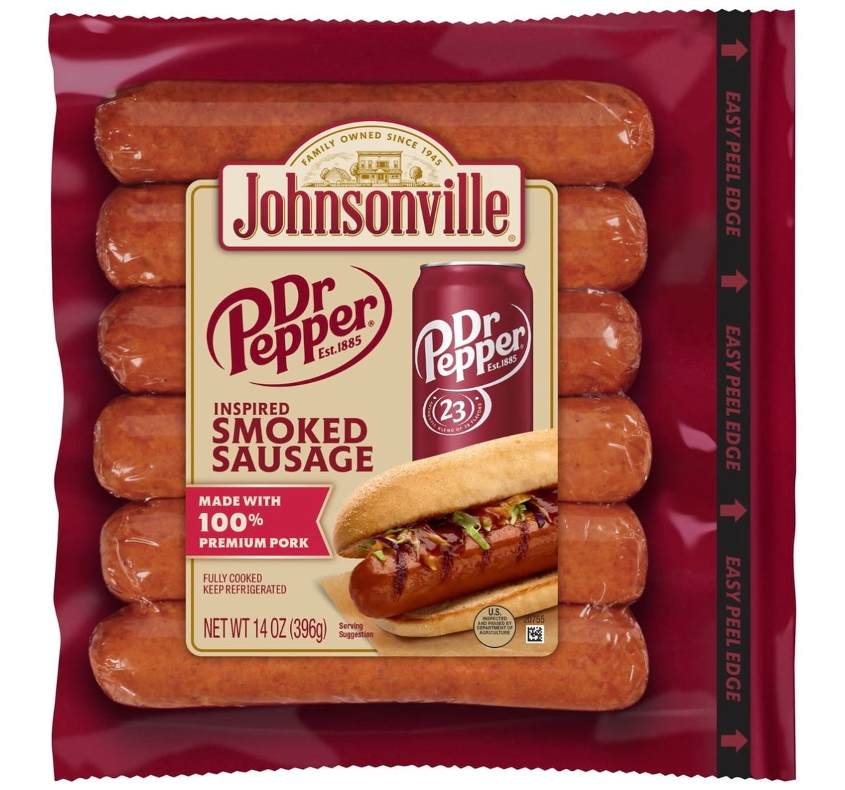 Johnsonville Dr Pepper Inspired Smoked Sausage 14 oz