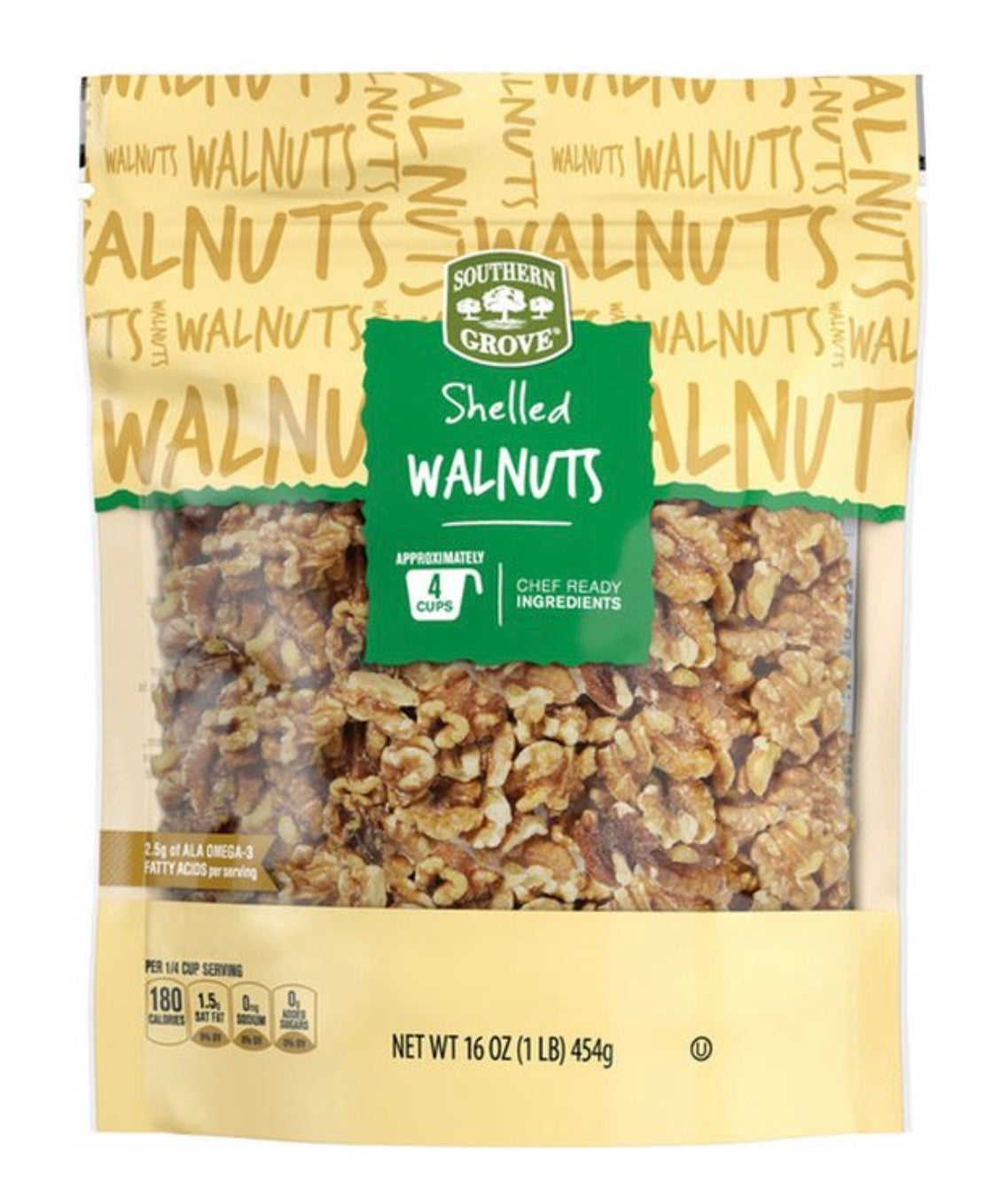 Southern Grove Shelled Walnuts 16oz