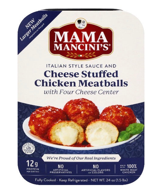 Cheese Stuffed Chicken Meatballs 24 oz