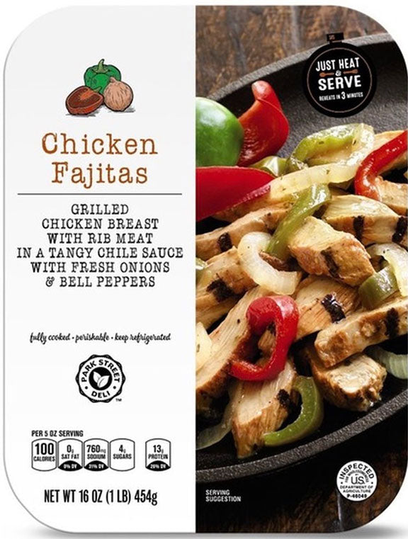 Park Street Chicken Fajitas Grilled Chicken Breast with Rib Meat - 16 oz