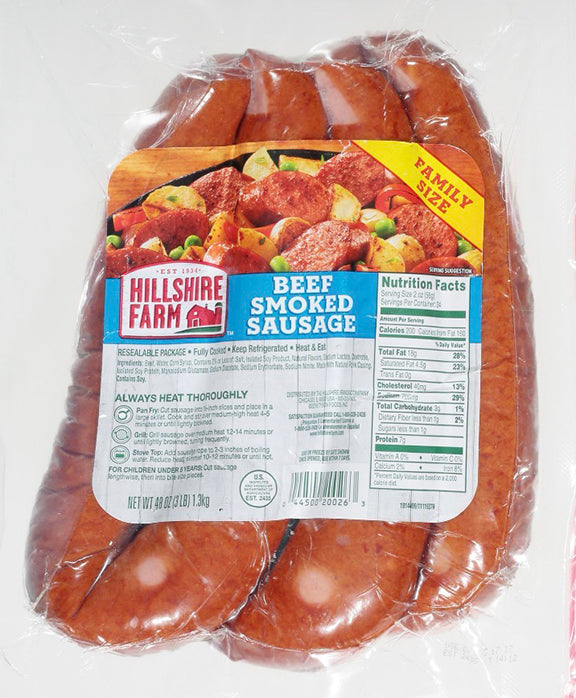 Hillshire Farm Beef Smoked Sausage - 48 oz