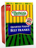 Nathan's Quarter Pound Beef Franks - 3 lbs