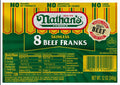 Nathan's Skinless Beef Franks 8-Count - 12 oz