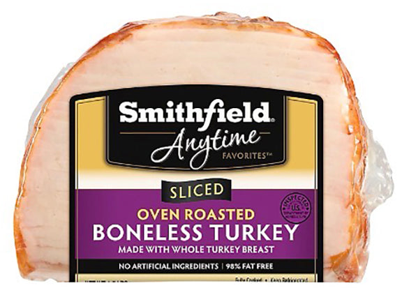 Smithfield Anytime Sliced Oven-Roasted Boneless Turkey - 1.5 lbs