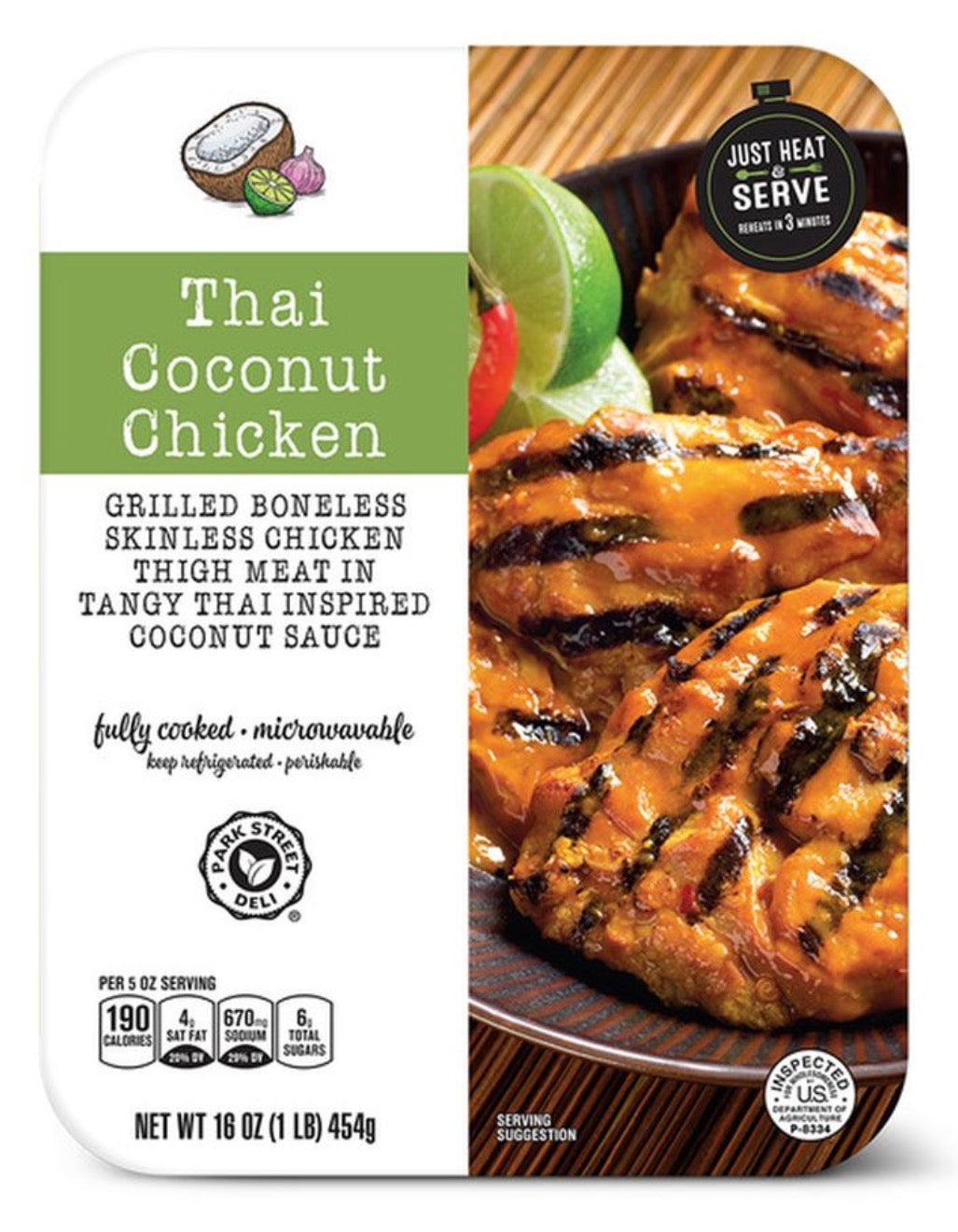 Thai Coconut Chicken Grilled Boneless Thigh Meat - 16 oz