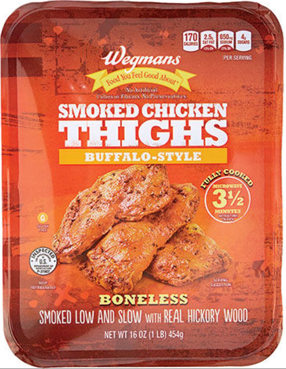 Wegmans Smoked Chicken Thighs Buffalo Style - 16 oz