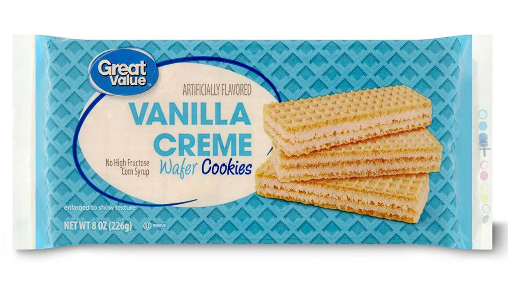 Great Value Vanilla Creme Wafer Cookies - 8 oz
