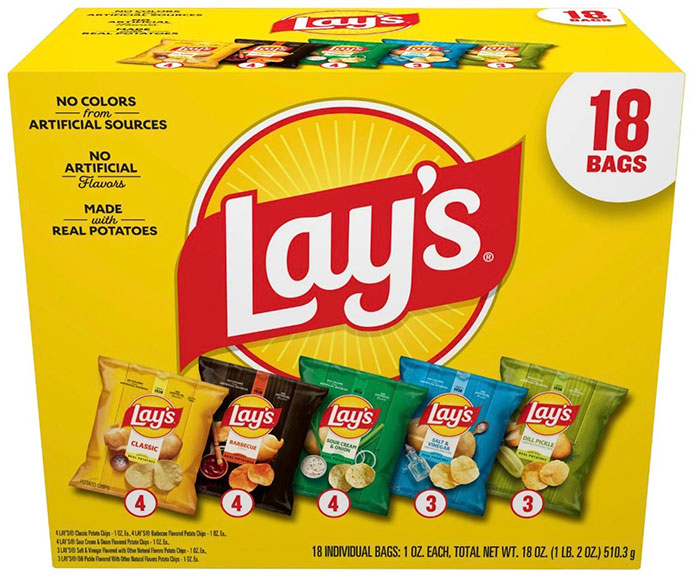 Lay's Snacks Mix Potato Chips (18 bags) - 18 oz