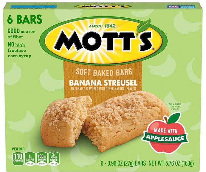 Mott's Banana Streusel Soft-Baked Bars - 5.76 oz