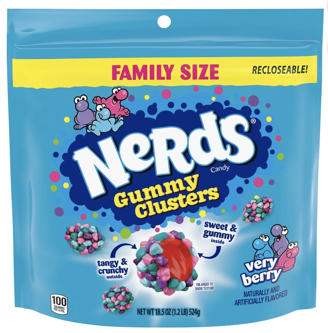 Nerds Gummy Clusters Very Berry Family Size - 18.5 oz
